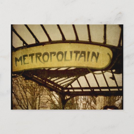 Carte Postale Entrée parisienne de métro (Devant)