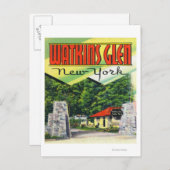 Carte Postale Entrée principale Vue sur Watkins Glen State Park (Devant / Derrière)