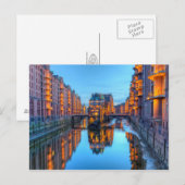 Carte Postale Entrepôts Speicherstadt à Hambourg, Allemagne - HD (Devant / Derrière)