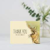 Carte Postale Entreprise de garde d'animaux Merci Chat aquarelle (Debout devant)