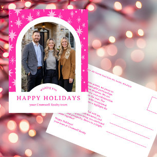Carte Postale Entreprise Étoiles de Fêtes de Société Personnalis
