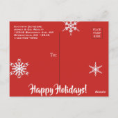 Carte Postale Entreprise "Home For The Holidays" (Dos)