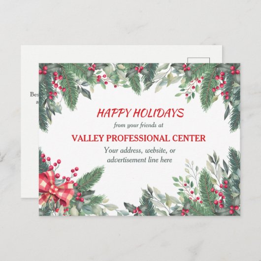 Carte Postale Entreprise Utilisation À feuillage persistant Berr (Devant / Derrière)