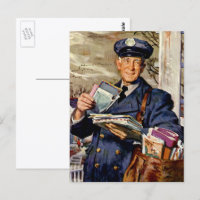 Entreprise Vintage, Facteur Livrant des Lettres de
