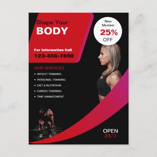 Carte Postale Entreprises de santé et de conditionnement physiqu (Devant)