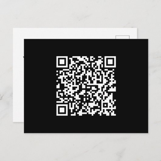 Carte Postale Entrer l'URL et créer un code QR numérisable | Bla (Devant / Derrière)