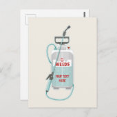 Carte Postale Entretien de jardin avec désherbant (Devant / Derrière)