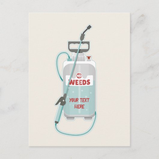 Carte Postale Entretien de jardin avec désherbant (Devant)