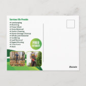 Carte Postale Entretien de la pelouse Aménagement de l'arbre de  (Dos)