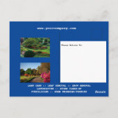 Carte Postale Entretien de la pelouse et enlèvement de la neige (Dos)