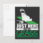 Carte Postale Entretien de pelouse amusant tondeuse de pelouse (Devant / Derrière)