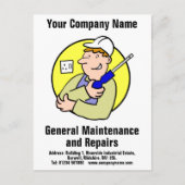 Carte postale Entretien général et réparations (Devant)