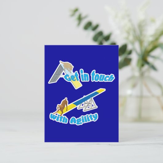 Carte Postale Entrez en contact avec l'agilité (Debout devant)