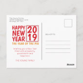 Carte Postale Enveloppe de New Year (Dos)