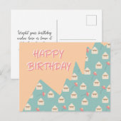 Carte Postale Enveloppe Joyeuse & Fleurs de Cloche Joyeux Annive (Devant / Derrière)