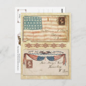 Carte Postale Enveloppes de la guerre de Sécession affranchies a (Devant / Derrière)