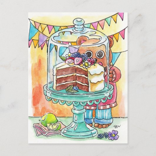 Carte Postale Envie de gâteau (Devant)