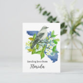 Carte Postale Envoi D'Amour De Floride Mockingbird Orange (Debout devant)