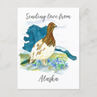 Envoi D'Amour Du Saumon De L'Alaska Ptarmigan Bird