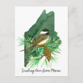 Carte Postale Envoi d'amour Maine Pickadee Pinecone Tassel (Devant)