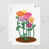 Carte Postale Envoi de fleurs (Devant / Derrière)