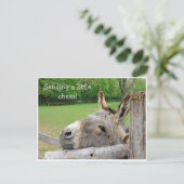 Carte postale "Envoi de joie" Unhappy Donkey (Debout devant)