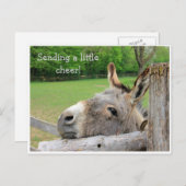 Carte postale "Envoi de joie" Unhappy Donkey (Devant / Derrière)