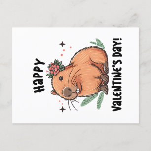 Carte Postale Envoi de l'amour de Capybara à la Saint Valentin