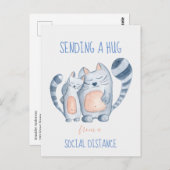 Carte Postale Envoi d'un câlin (Devant / Derrière)