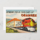Carte Postale Envoi d'un chargement d'Oranges Vintage (Devant / Derrière)