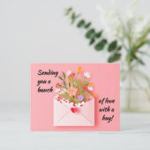 Carte Postale Envoie un peu d'amour et un câlin ! (Debout devant)