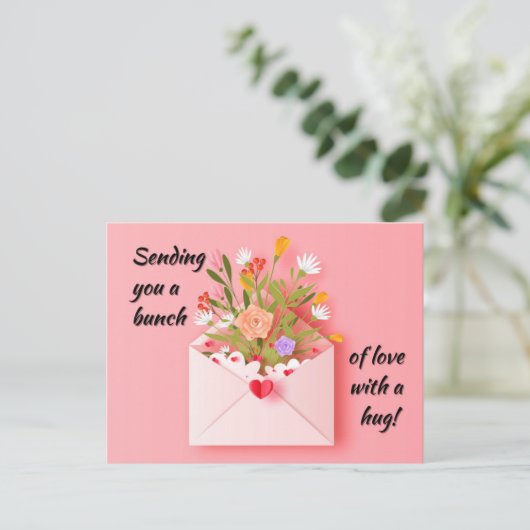 Carte Postale Envoie un peu d'amour et un câlin ! (Debout devant)