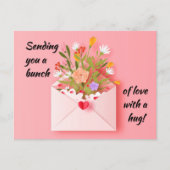 Carte Postale Envoie un peu d'amour et un câlin ! (Devant)