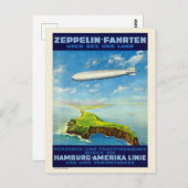 Carte Postale Envois de zeppelin 1935 (Devant / Derrière)