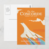 Carte Postale Envolez-vous à bord du Concorde (Devant / Derrière)