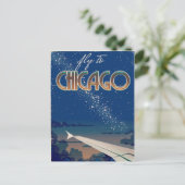 Carte Postale Envolez-vous pour Chicago (Debout devant)