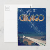 Carte Postale Envolez-vous pour Chicago (Devant / Derrière)