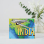 Carte Postale Envolez-vous pour l'Inde (Debout devant)