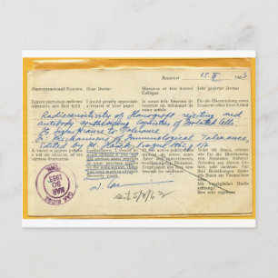Carte postale envoyée en 1963 par un laboratoire d