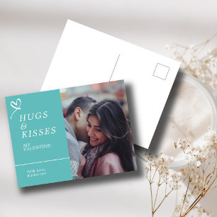 Carte Postale Envoyer des câlins et des baisers avec des valenti
