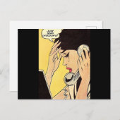 Carte Postale Envoyer juste Chocolat Vintage BD art (Devant / Derrière)