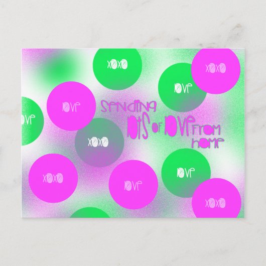 Carte Postale Envoyer l'amour de la maison encore et encore (Devant)