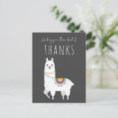 Carte Postale Envoyer Llama-charge de Remerciements Lama Mignon (Debout devant)