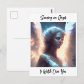 Carte Postale Envoyer un ange pour veiller sur vous (Devant / Derrière)