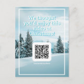 Carte Postale Envoyer une vidéo de QR Code à Noël (Devant)