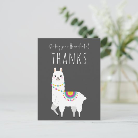 Carte Postale Envoyez une charge de Lama Remerciements Lama mign (Debout devant)