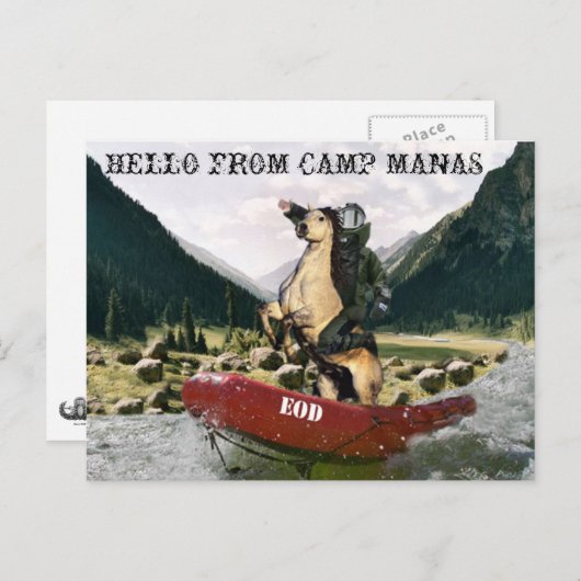 Carte postale EOD Camp Manas (Devant / Derrière)