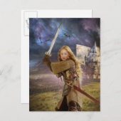 Carte Postale Eowyn lève l'épée (Devant / Derrière)