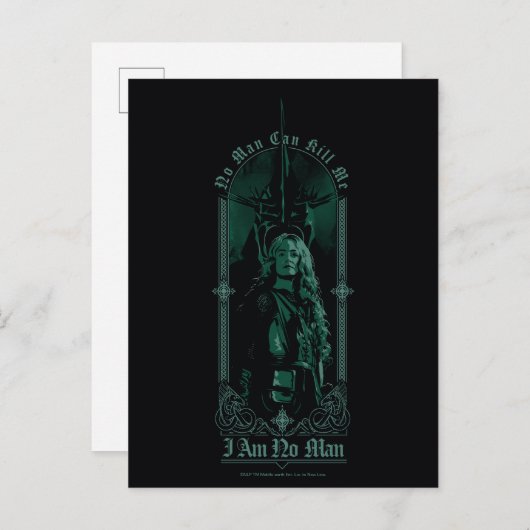 Carte Postale Éowyn Vs SAURON™ "I Am No Man" Rohan Graphic (Devant / Derrière)