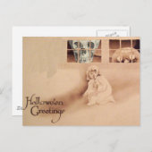 Carte Postale Epaule incorrecte... Monstre Jack-o'-lantern crâne (Devant / Derrière)